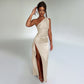 Nikki One Shoulder High Slit Maxi Dress