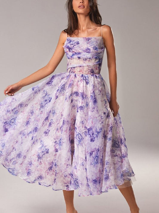 Sleeveless Printed Dress