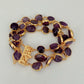 Natural Amethyst Oval Wrap Bracelet