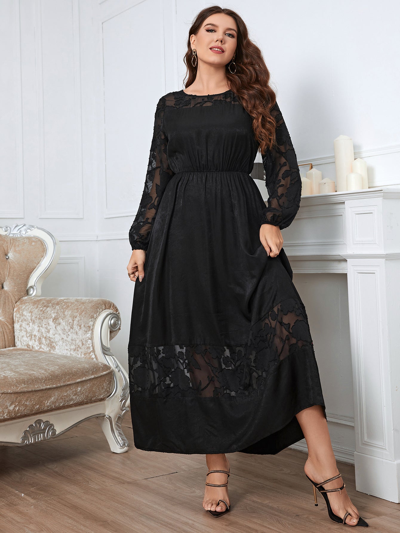 Formal Black Plus Size Ankle Length Dress  Something She Likes Wholesale