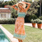 Printed Casual Resort Midi Dress