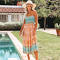 Printed Casual Resort Midi Dress