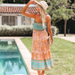 Printed Casual Resort Midi Dress