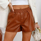 Dani Faux Leather Shorts Casual