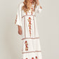 Embroidered Casual Kaftan Maxi