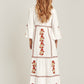 Embroidered Casual Kaftan Maxi
