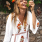 Embroidered Casual Kaftan Maxi