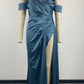 Giselle High Slit Off Shoulder Gown