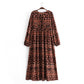 Aria Printed Loose Fit Kaftan Maxi
