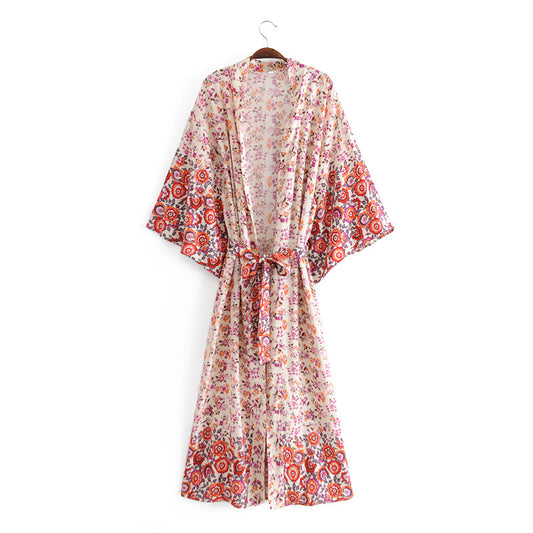 Cotton Blouse Kimono Cardigan