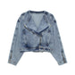 Rana Denim Collared Cropped Jacket