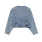 Rana Denim Collared Cropped Jacket