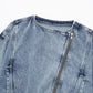 Rana Denim Collared Cropped Jacket