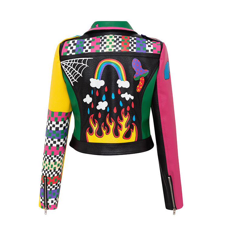 Slim Printed Colorful Jacket