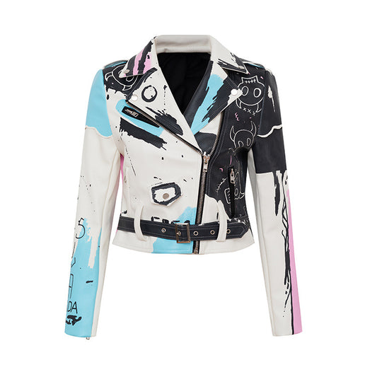 Funky Colorful Leather Jacket