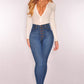 High Waist Stretch Slim Denim Skinny Pants