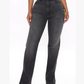 High Waist Slit Straight Leg Jeans