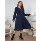 Solid Navy Blue Plus Size Dress Wholesale