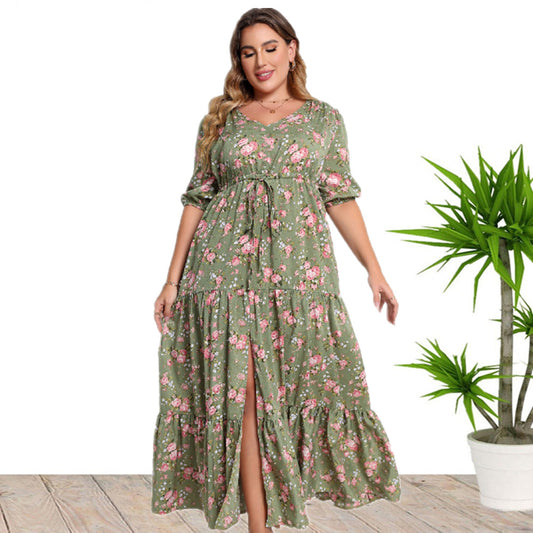 Casual Bohemian Print Loose Dress