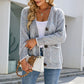 Contrast Color Button Sweater