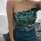 Selena Green Sequined Long Sleeve Evening Dress