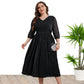 Elegant Black Midi Semi Formal Dress