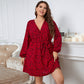 Sexy Curvy Red Leopard Print Dress