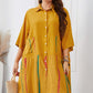 Plus Size Irregular Short Sleeves Shirt Dress