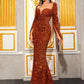 Olivia Long Sleeves Sequined Gown