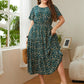 Casual Short Sleeves Floral Print Dress