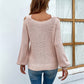 Halter Neck Lantern Sleeve Sweater