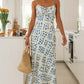 Sexy Slim Fit V Neck Backless Long Dress