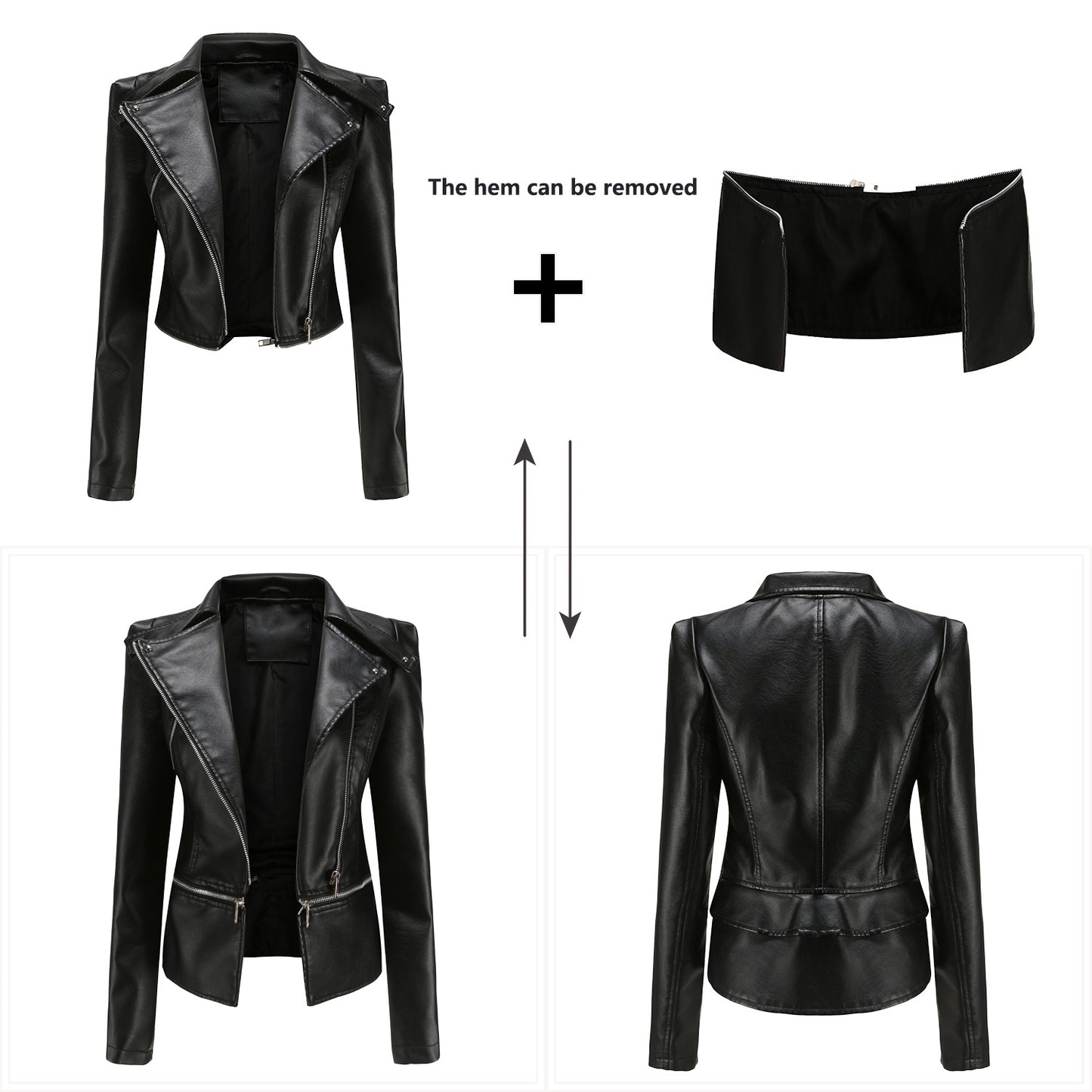 Faux Leather Coat Day to Night Jacket