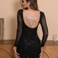 Open Back Black Mini Dress