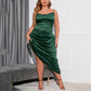 Plus Size Sexy Cami Dress Satin Open Back