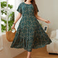 Casual Short Sleeves Floral Print Dress