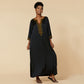Hazel Silky Embroidered Kaftan