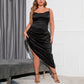 Plus Size Sexy Cami Dress Satin Open Back