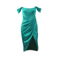 Slim Fit Solid Bodycon Party Dress