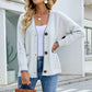 Contrast Color Button Sweater