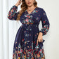 Plus Size Elegant Midi Floral Dress