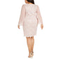Plus Size Formal Lace Midi Dress
