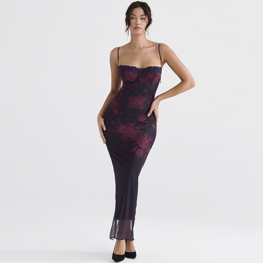 Sexy Sleeveless Ankle Length Maxi Dress.