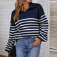 Stripe Polo Collar Sweater