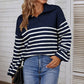 Stripe Polo Collar Sweater