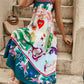Casual Floral Print Sleeveless Resort Dress