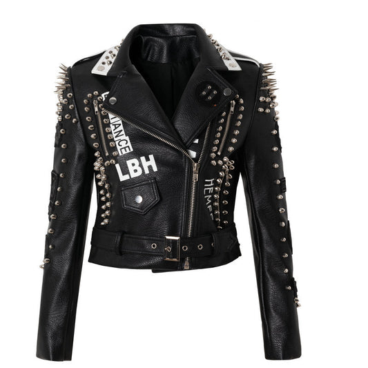 Black Studded Leather Jacket