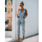 Rupa Ripped Denim Jumpsuit