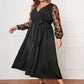Long Sleeves Black Occasion Dress