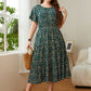 Casual Short Sleeves Floral Print Dress